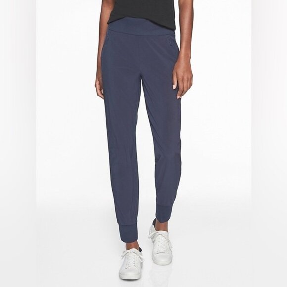 Athleta Soho Navy Blue Lined Jogger Pants - Picture 1 of 8